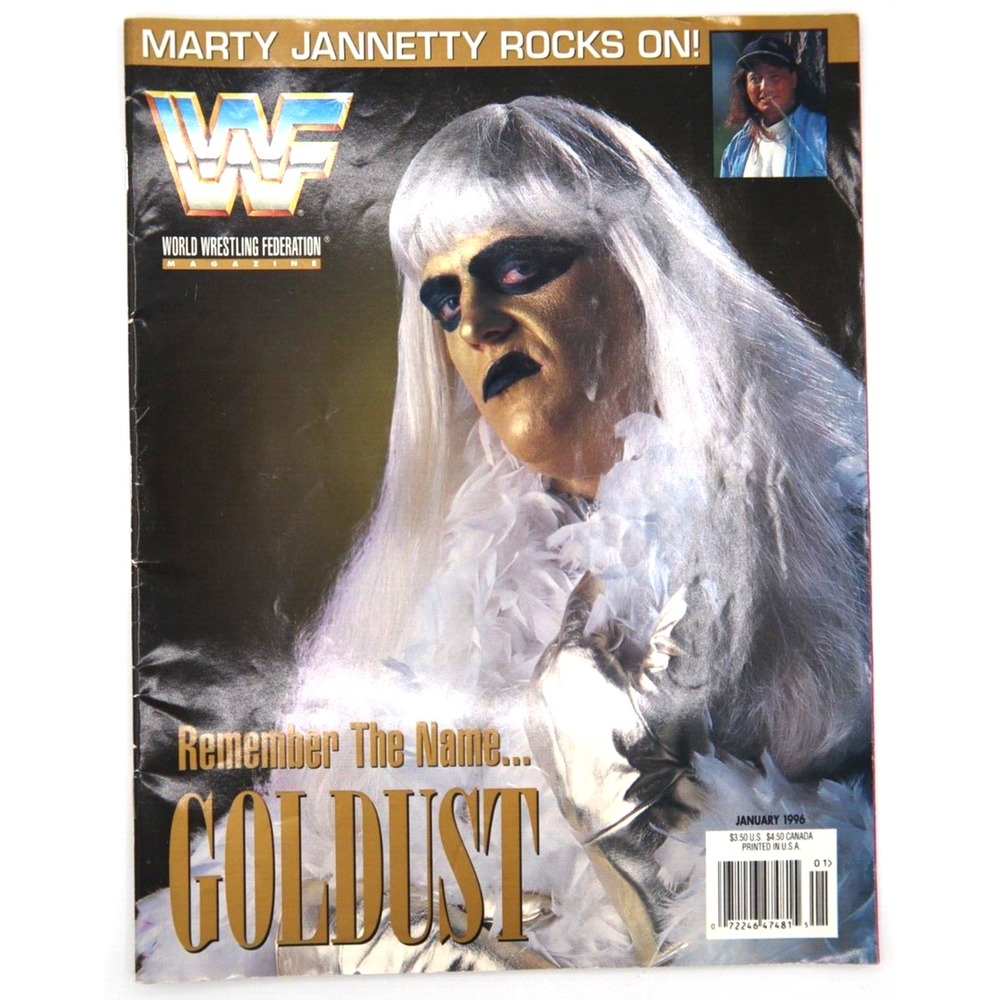 WWF MAGAZINE  JAN 1996 - GOLDUST / MARY JANNETTY / THE ROCKERS / KING KONG BUNDY